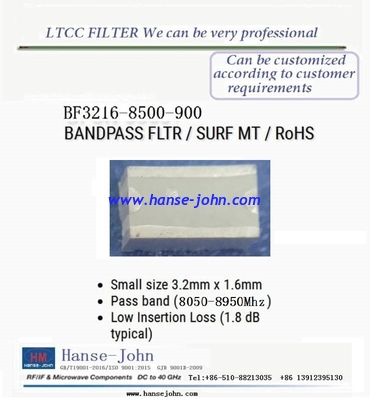 LTCC 140Mhz Bandpass filter customized product RF transformer Power splitter, combiner, bridge，Millimeter wave communic