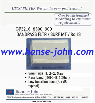 LTCC 38 Mhz  Bandpass Losspass Highpass filter customized product, combiner, bridge，Millimeter wave communic，5G filter