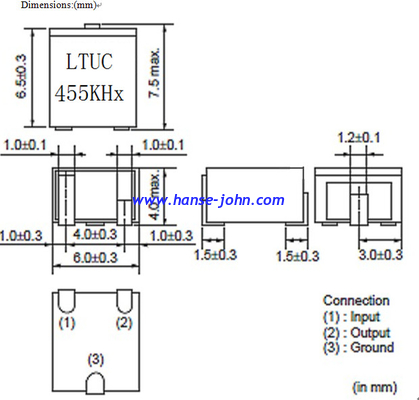 LTC457HU 457KHz ceramic filter  piezo SMD