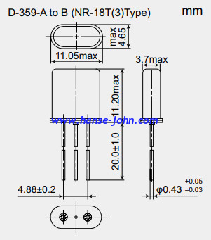 10.7Mhz crystal filter  10M12A    M. C. F. [ Monolithic Crystal Filters ]