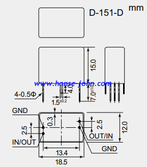 10.7Mhz crystal filter  10M12A    M. C. F. [ Monolithic Crystal Filters ]